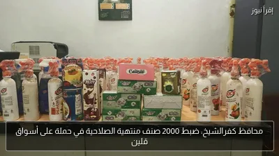 محافظ كفرالشيخ: ضبط 2000 صنف منتهية الصلاحية في حملة على أسواق قلين
