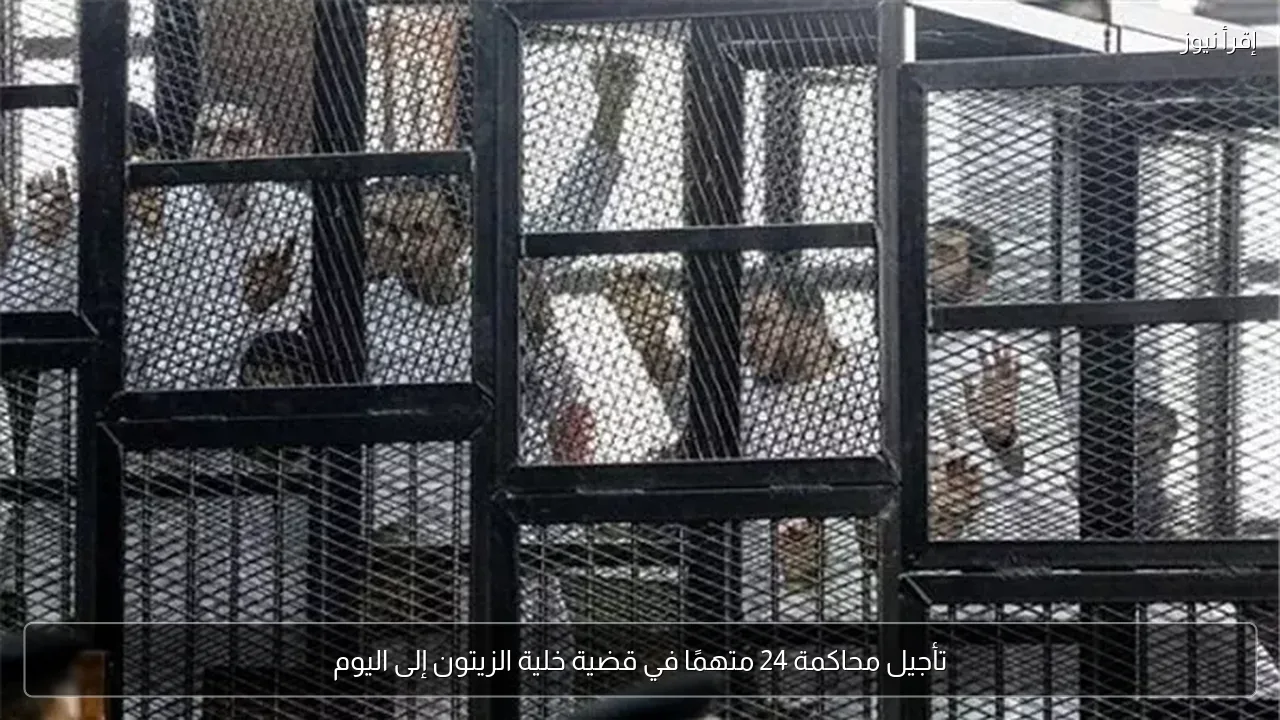 تأجيل محاكمة 24 متهمًا في قضية خلية الزيتون إلى اليوم