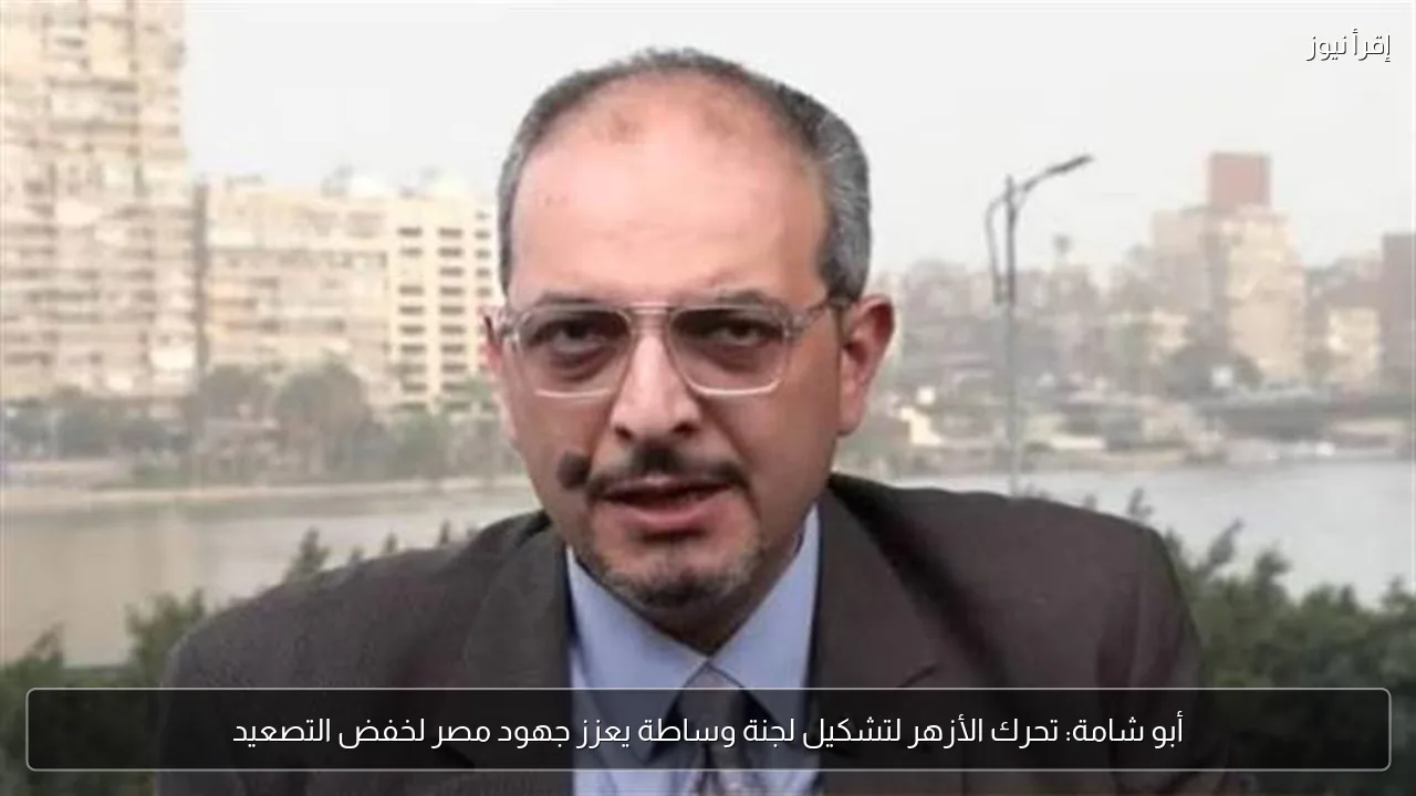 أبو شامة: تحرك الأزهر لتشكيل لجنة وساطة يعزز جهود مصر لخفض التصعيد