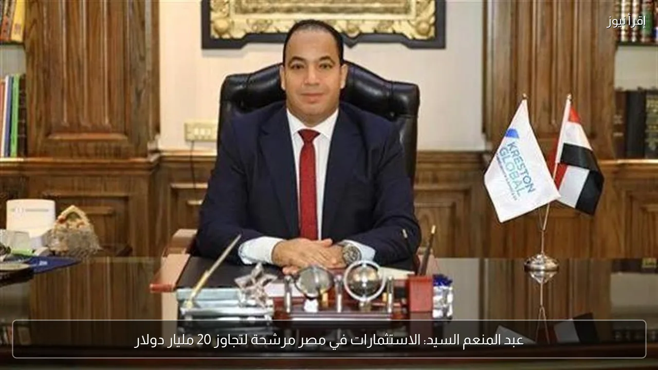 عبد المنعم السيد: الاستثمارات في مصر مرشحة لتجاوز 20 مليار دولار