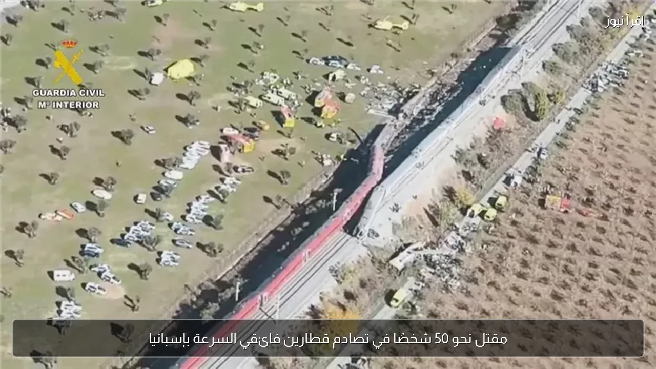 مقتل نحو 50 شخصًا في تصادم قطارين فائقي السرعة بإسبانيا