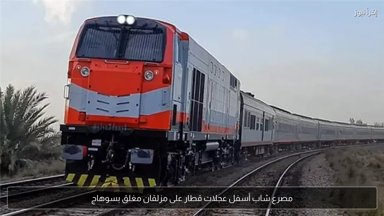 مصرع شاب أسفل عجلات قطار على مزلقان مغلق بسوهاج