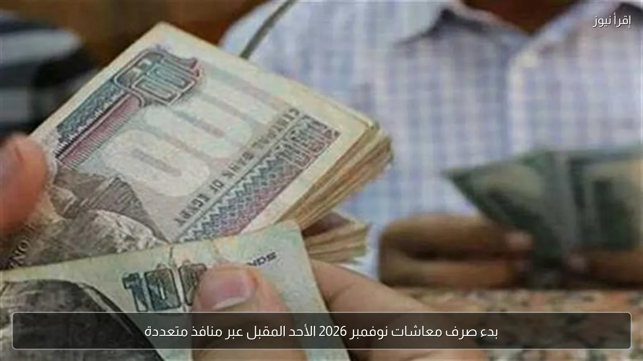 بدء صرف معاشات نوفمبر 2026 الأحد المقبل عبر منافذ متعددة