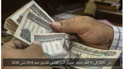 من 1200 إلى 15 ألف جنيه.. مسار الحد الأدنى للأجور منذ 2014 حتى 2030