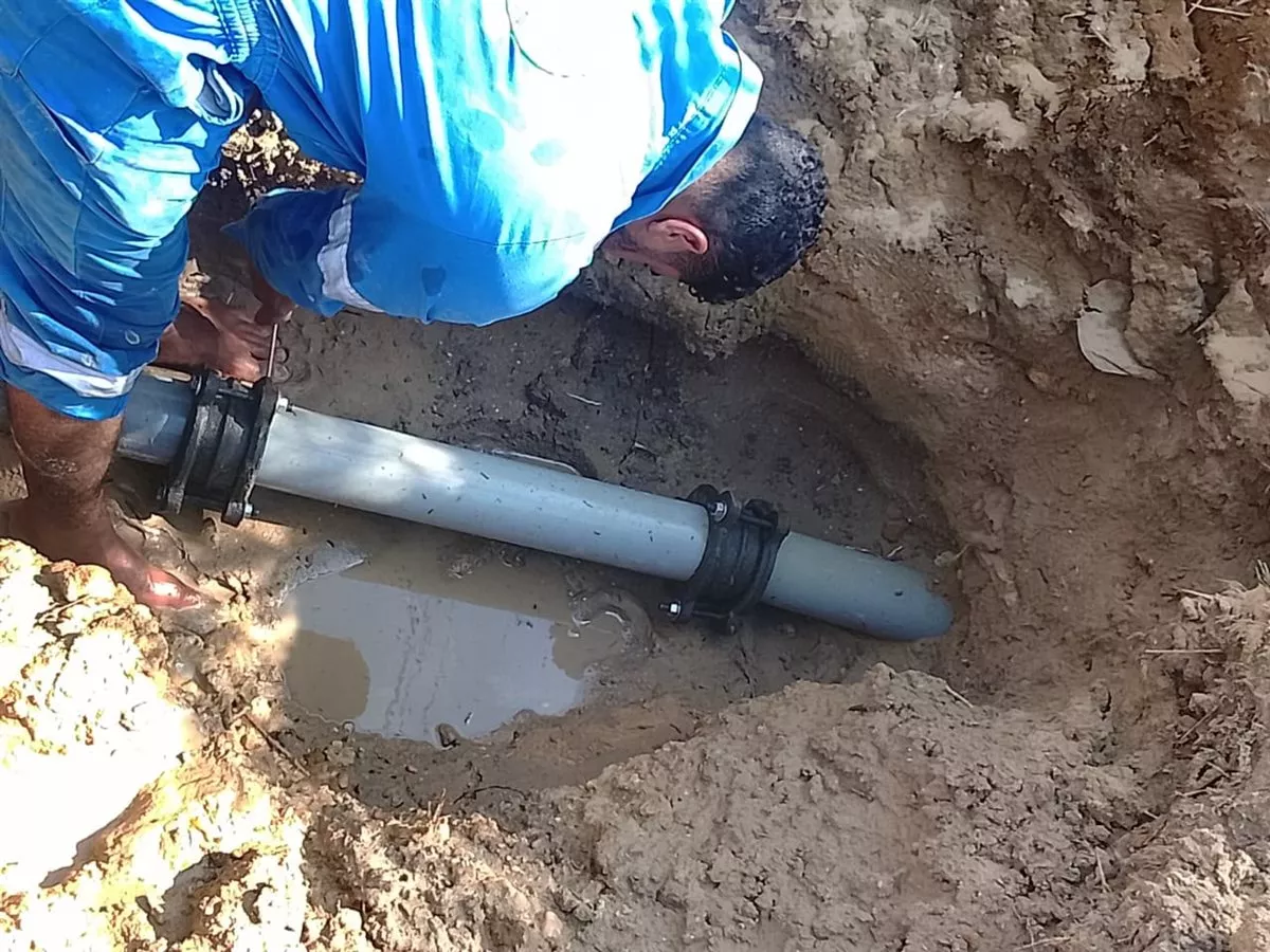 اصلاح كسور مفاجئة في شبكات مياه الشرب