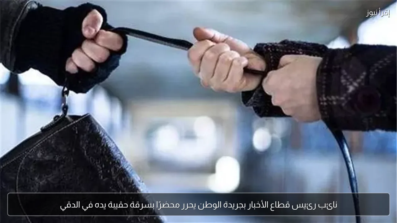 نائب رئيس قطاع الأخبار بجريدة الوطن يحرر محضرًا بسرقة حقيبة يده في الدقي