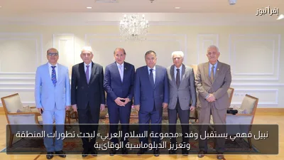 نبيل فهمي يستقبل وفد «مجموعة السلام العربي» لبحث تطورات المنطقة وتعزيز الدبلوماسية الوقائية