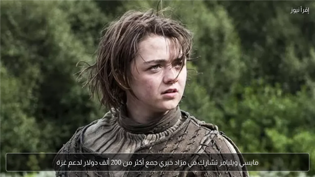 مايسي ويليامز تشارك في مزاد خيري جمع أكثر من 200 ألف دولار لدعم غزة