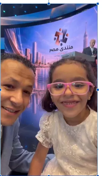 الصغيرة تاليا والكاتب الصحفي حمدي أبو سليمان مدير تحرير موقع القاهرة 24