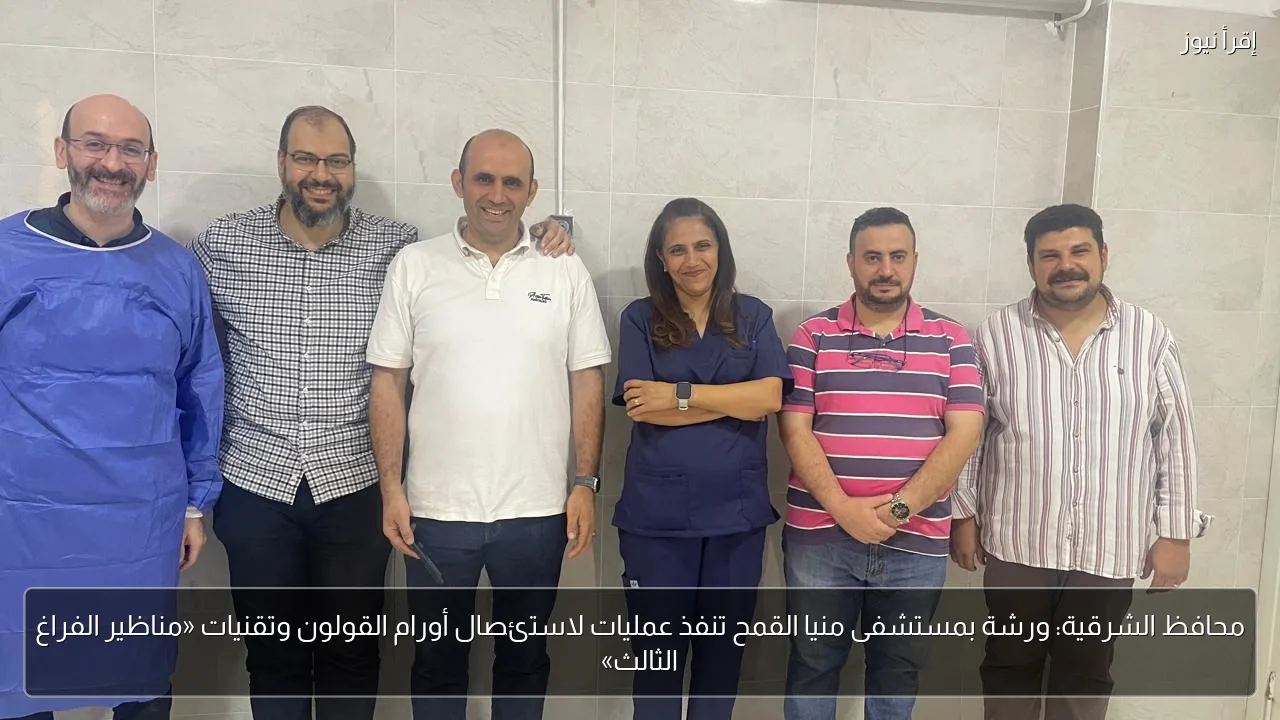 محافظ الشرقية: ورشة بمستشفى منيا القمح تنفذ عمليات لاستئصال أورام القولون وتقنيات «مناظير الفراغ الثالث»