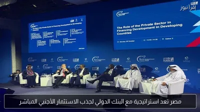 مصر تعد استراتيجية مع البنك الدولي لجذب الاستثمار الأجنبي المباشر