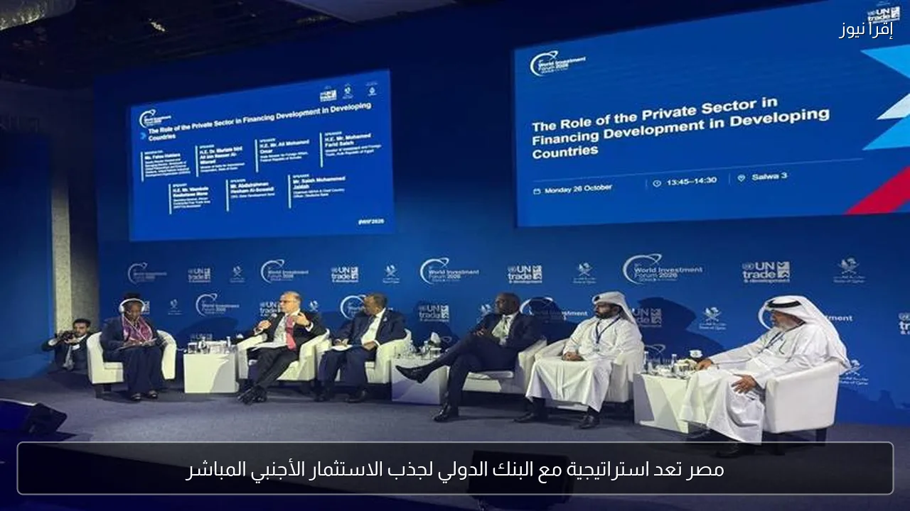 مصر تعد استراتيجية مع البنك الدولي لجذب الاستثمار الأجنبي المباشر