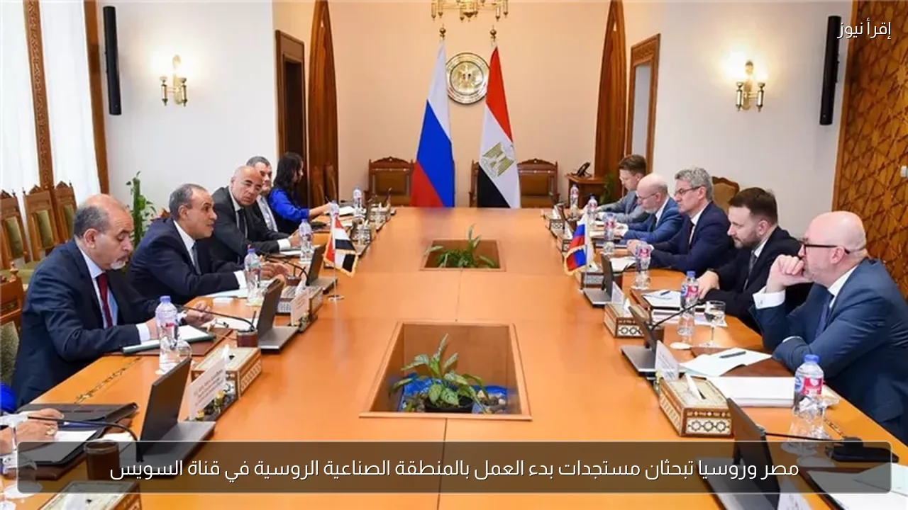 مصر وروسيا تبحثان مستجدات بدء العمل بالمنطقة الصناعية الروسية في قناة السويس