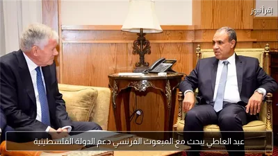 عبد العاطي يبحث مع المبعوث الفرنسي دعم الدولة الفلسطينية