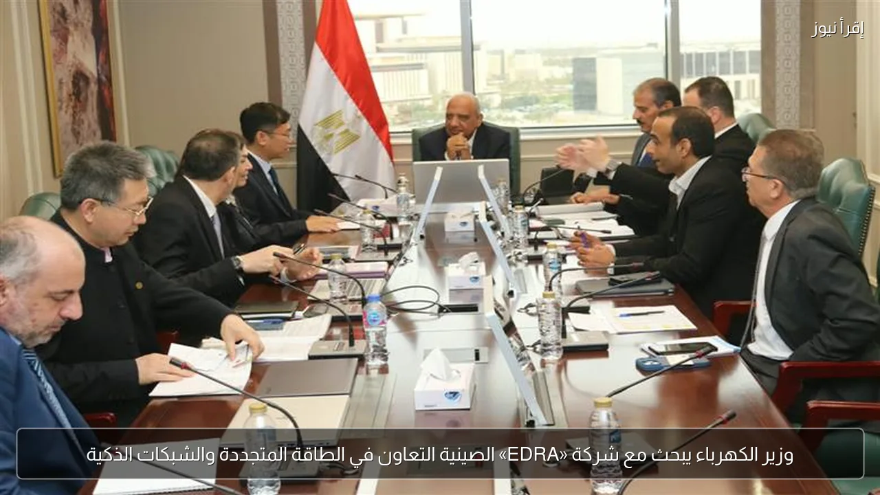 وزير الكهرباء يبحث مع شركة «EDRA» الصينية التعاون في الطاقة المتجددة والشبكات الذكية