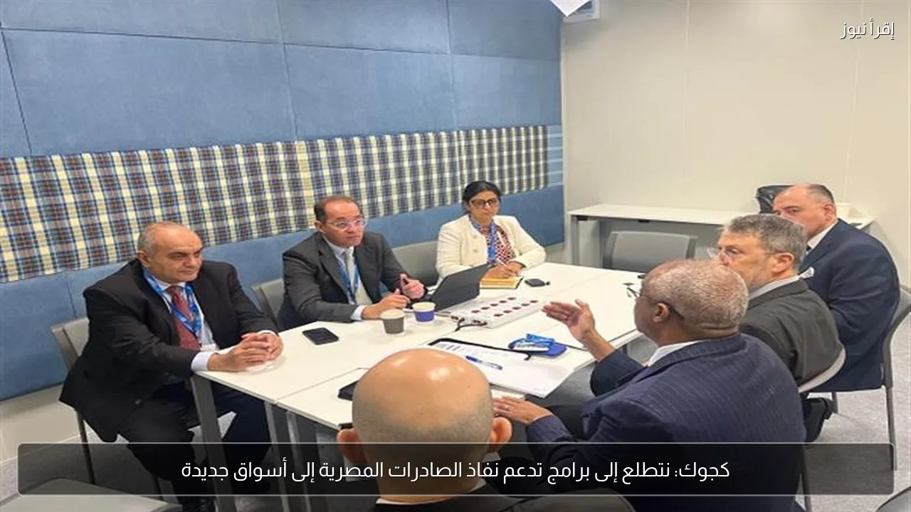 كجوك: نتطلع إلى برامج تدعم نفاذ الصادرات المصرية إلى أسواق جديدة