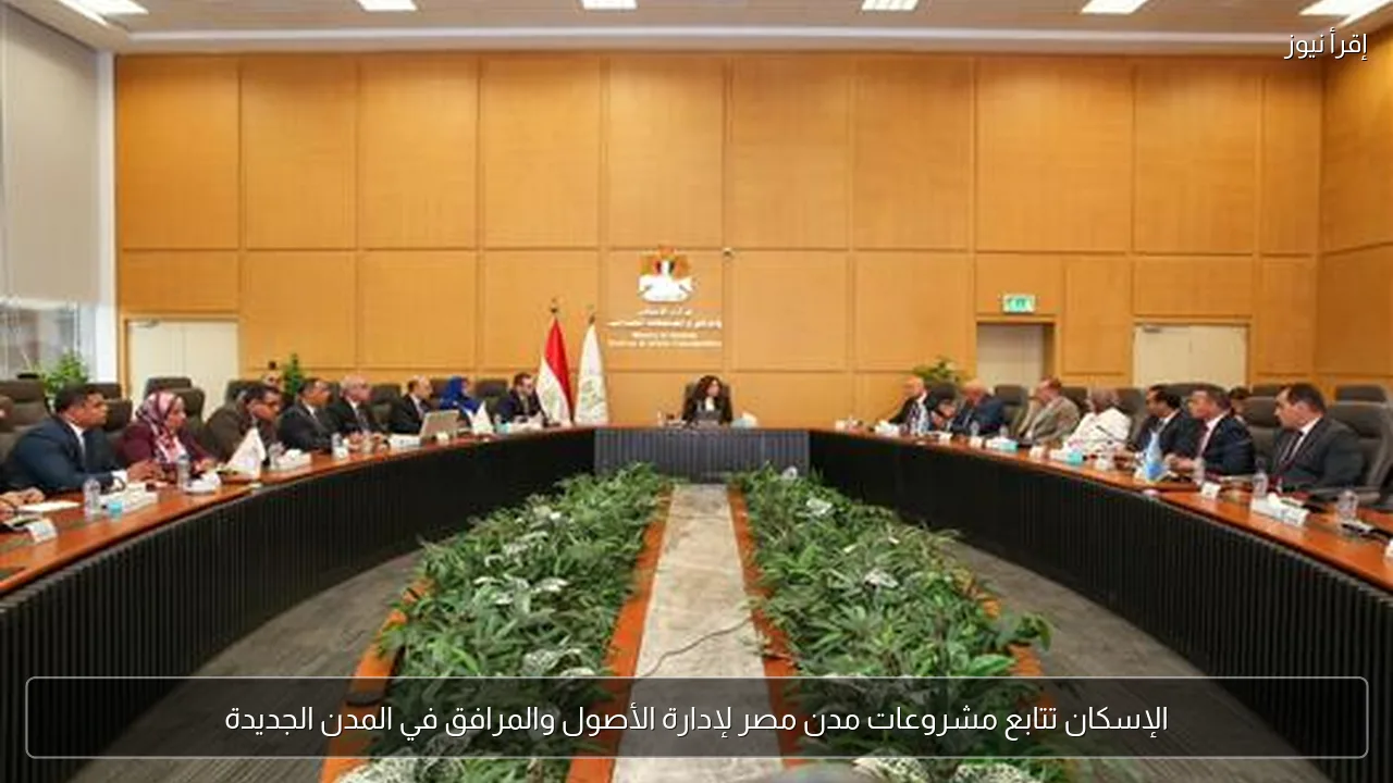 الإسكان تتابع مشروعات مدن مصر لإدارة الأصول والمرافق في المدن الجديدة