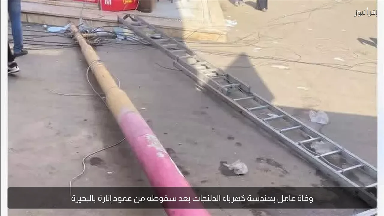 وفاة عامل بهندسة كهرباء الدلنجات بعد سقوطه من عمود إنارة بالبحيرة