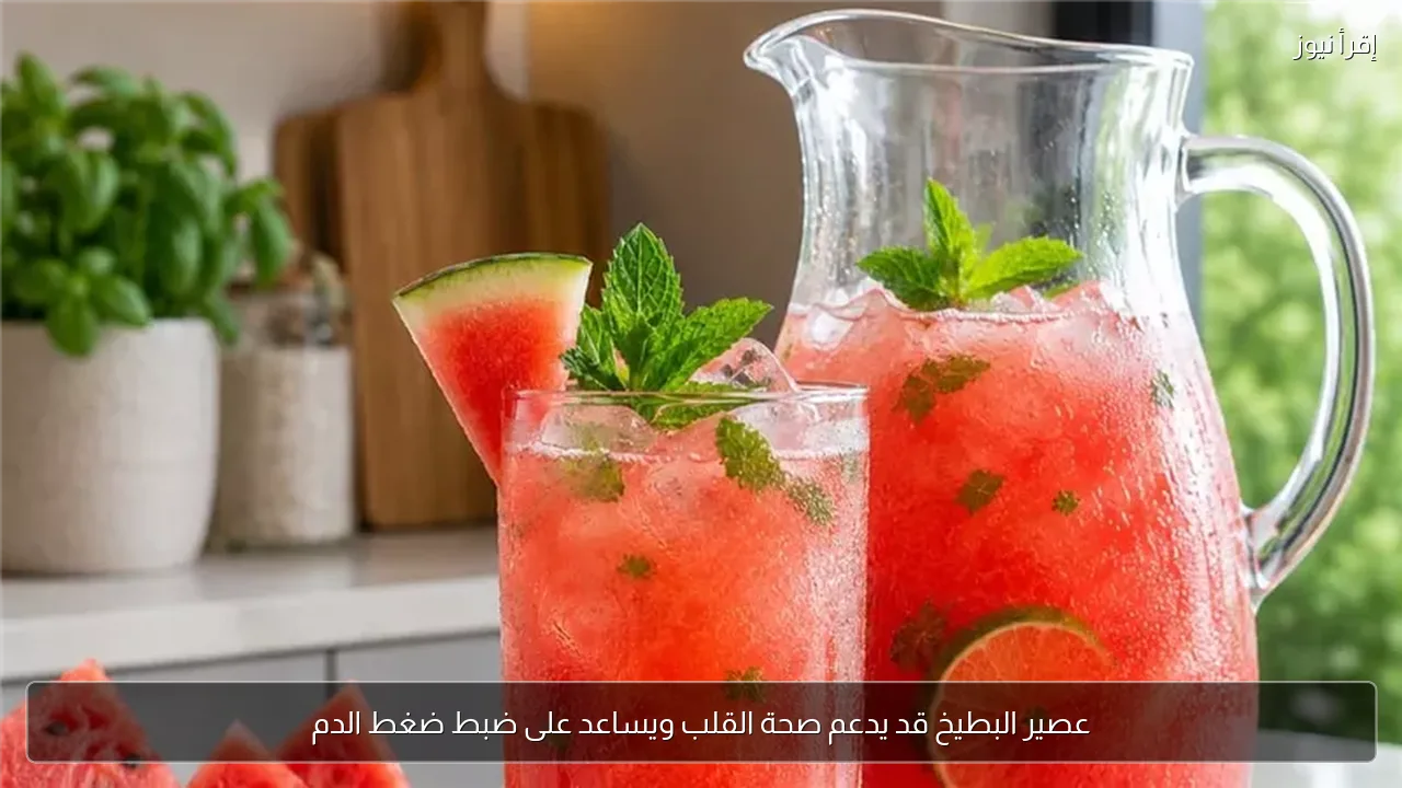 عصير البطيخ قد يدعم صحة القلب ويساعد على ضبط ضغط الدم