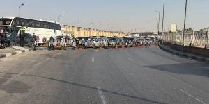 شاهد.. تحويلات مرورية بسبب هبوط أرضي بمحور عبد الحميد بدوي