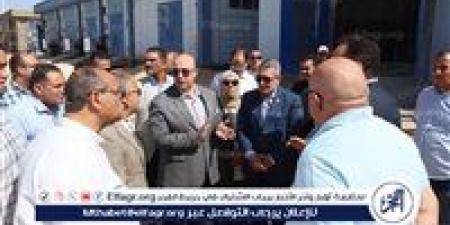 جولة تفقدية لمحافظ الفيوم ورئيس شركة المياه بمحطة العزب الجديدة لمتابعة معدلات التنفيذ وبدء تجارب التشغيل