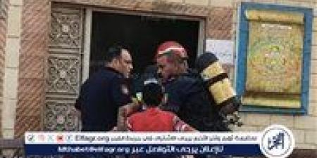 أرتفاع مصابي حريق التأمين الصحي بكيمان فارس لـ 8 حالات أختناق.. والسيطرة على النيران