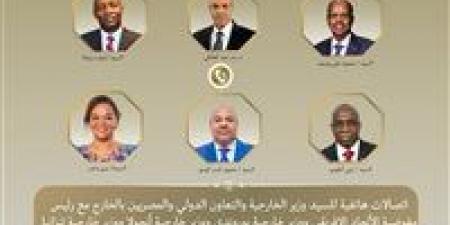 وزير الخارجية يبحث مع رئيس مفوضية الاتحاد الأفريقي وعدد من وزراء الخارجية الأفارقة أطر تعزيز العمل الأفريقي المشترك