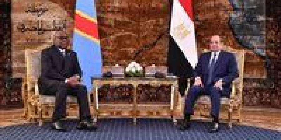 السيسي وتشيسيكيدي يؤكدان تعزيز الشراكة الاستراتيجية بين مصر والكونغو الديمقراطية.. توافق حول مياه النيل ودعم السلام في شرق الكونغو