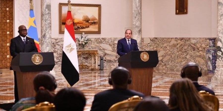 الرئيس السيسي ورئيس الكونغو الديمقراطية يشهدان التوقيع على عدد من الاتفاقيات ومذكرات التفاهم