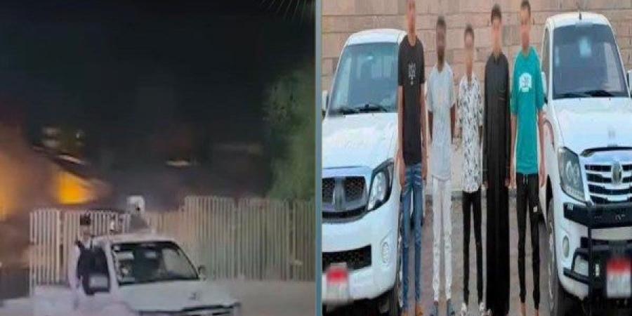 القبض على المتهمين بالاستعراض بسياراتهم فى حفل زفاف بأسوان