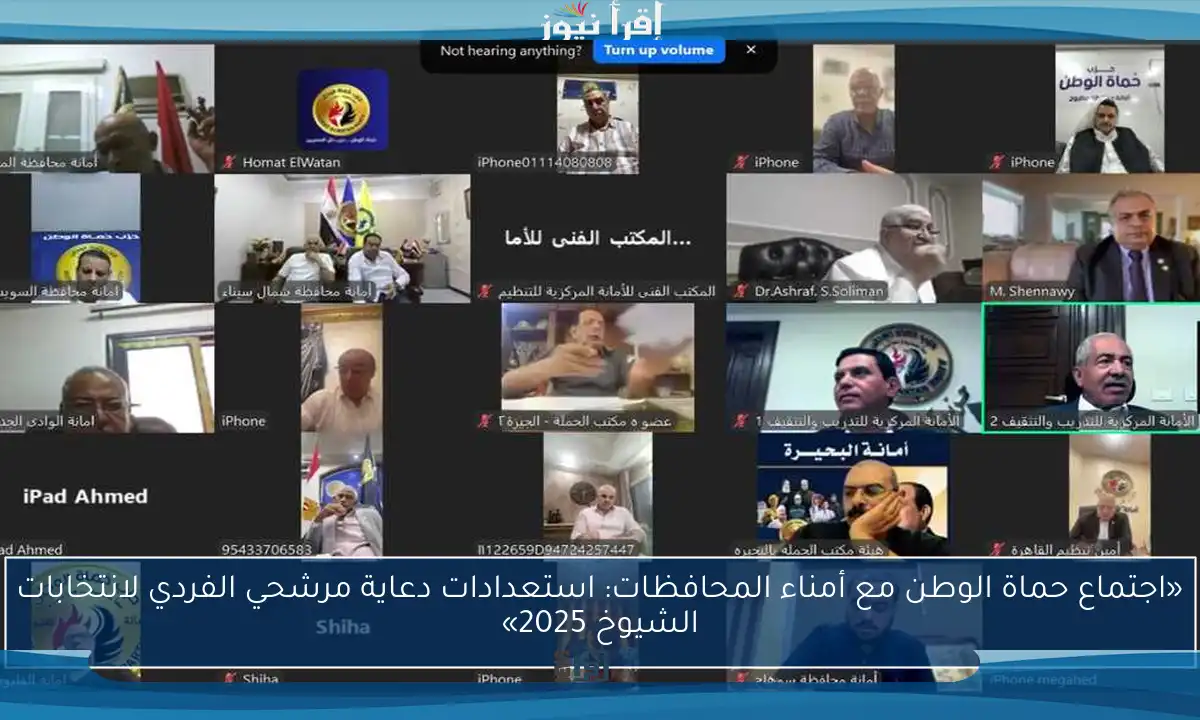 «اجتماع حماة الوطن مع أمناء المحافظات: استعدادات دعاية مرشحي الفردي لانتخابات الشيوخ 2025»