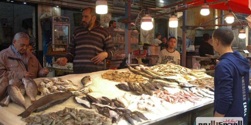 أسعار البوري والبلطي والجمبري في سوق العبور اليوم السبت