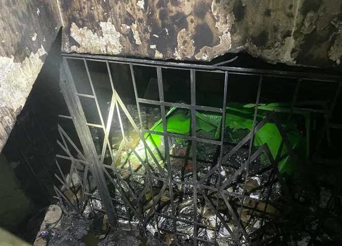 أضرار الحريق في مستشفى أسوان