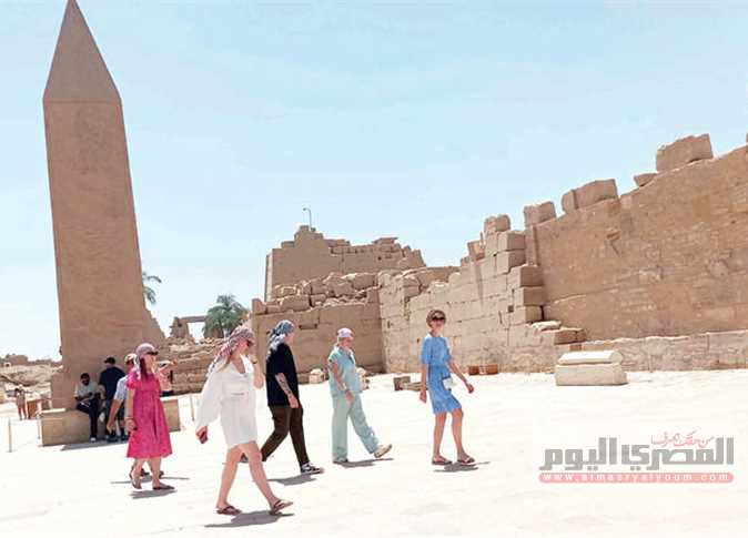 إقبال سياحي على «معبد الكرنك»