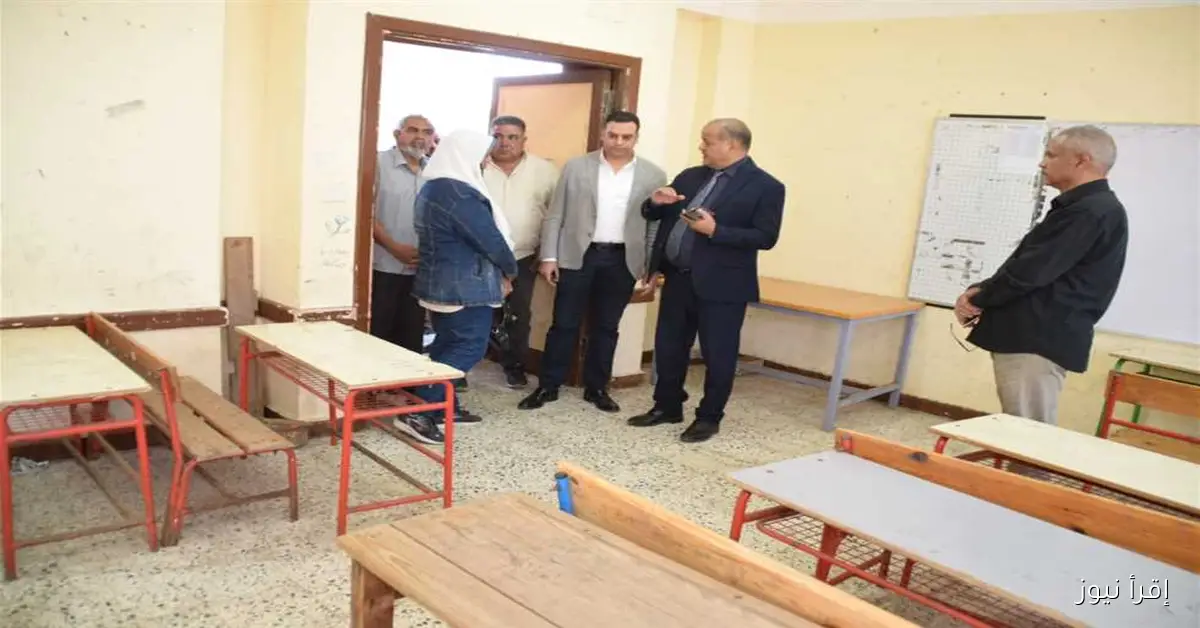 نائب محافظ بورسعيد يزور مدرسة قرية الفتح الأساسية للاطلاع على أعمال الصيانة الشاملة
