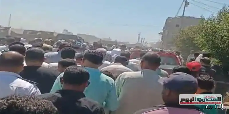 وداع مؤثر لأمين شرطة ضحية حادث طريق في جمصة بالدقهلية
