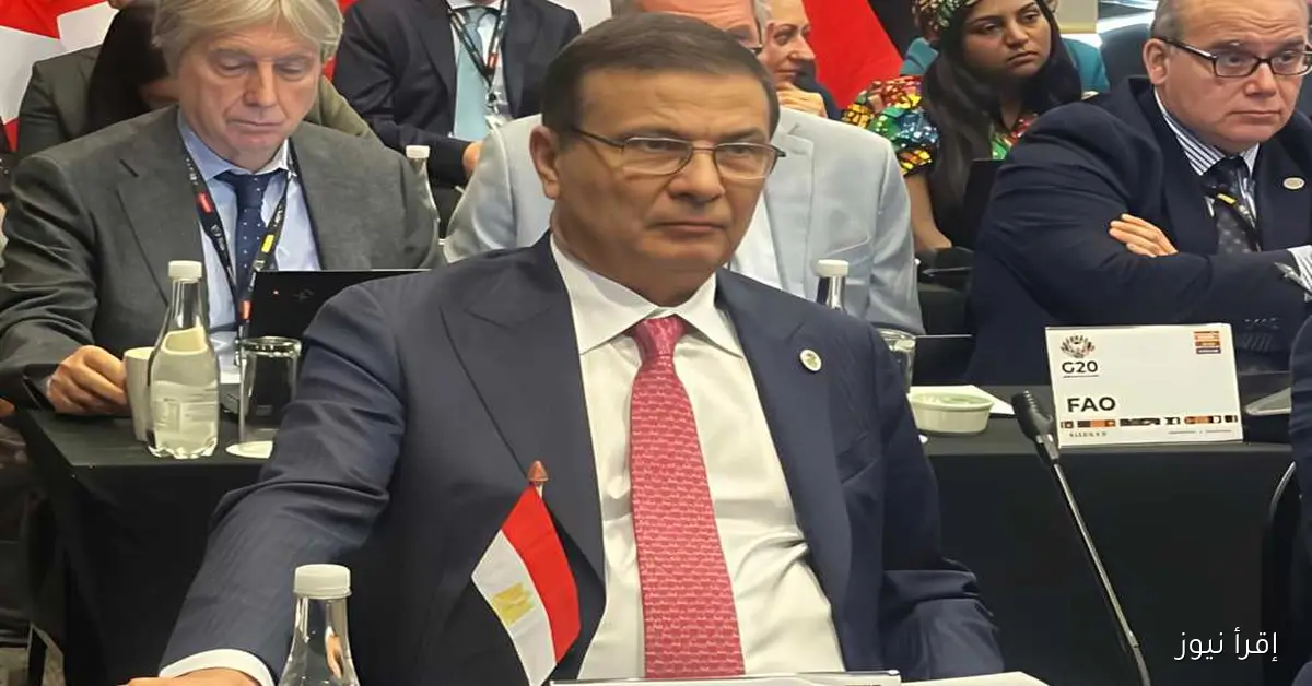 وزير الزراعة يشارك في جلسة اعتماد الإعلان الوزاري للأمن الغذائي خلال اجتماعات مجموعة العشرين بجنوب أفريقيا