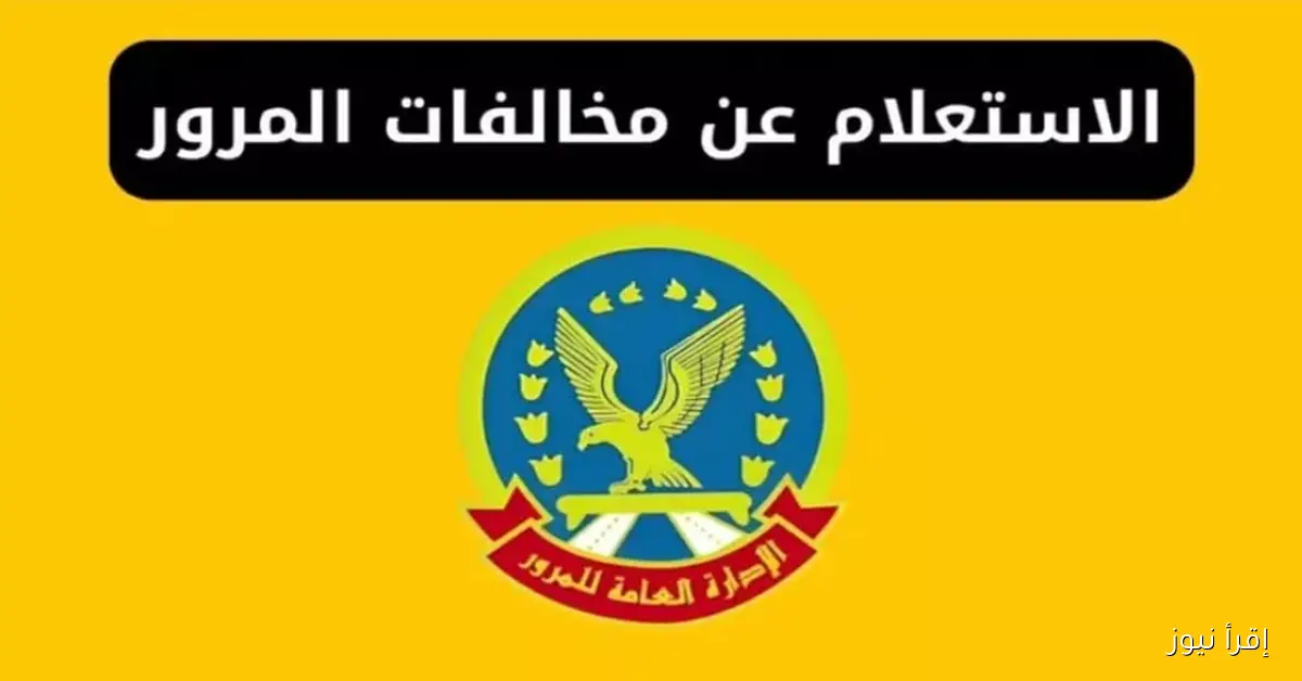 استعلام مخالفات المرور مصر 2025 برقم السيارة.. الاطلاع على الغرامات والدفع إلكترونيا