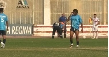 إنقاذ لاعب غزل المحلة بعد إغمائه خلال مباراة مع الزمالك