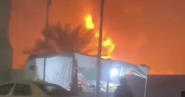 حريق هائل نتيجة انفجار صهريج نفط في سامراء العراقية