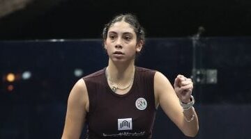 فيروز أبو الخير تتصدر قائمة توب 10 في تصنيف الإسكواش