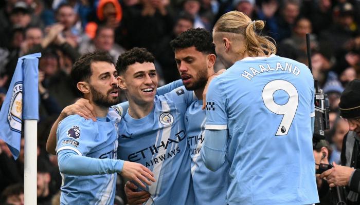 مانشستر سيتي يتألق في الشوط الأول بالدوري الإنجليزي (فيديو)