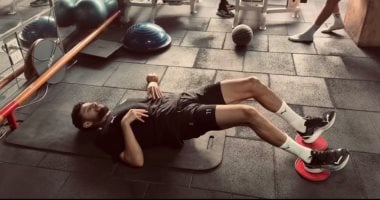 مصطفى شلبي يواصل تدريباته في الجيم لتعزيز برنامج التعافي من الإصابة