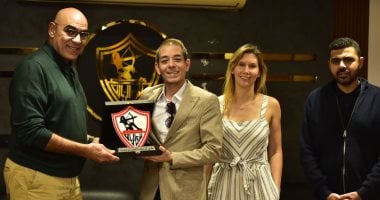 نائب رئيس الزمالك يلتقي مدير معهد برشلونة ويكشف تفاصيل التعاون المنتظر