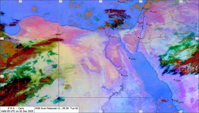 انخفاض درجات الحرارة مستمر.. الأرصاد تكشف عن توقعات الطقس لنهار الثلاثاء 2 ديسمبر 2025
