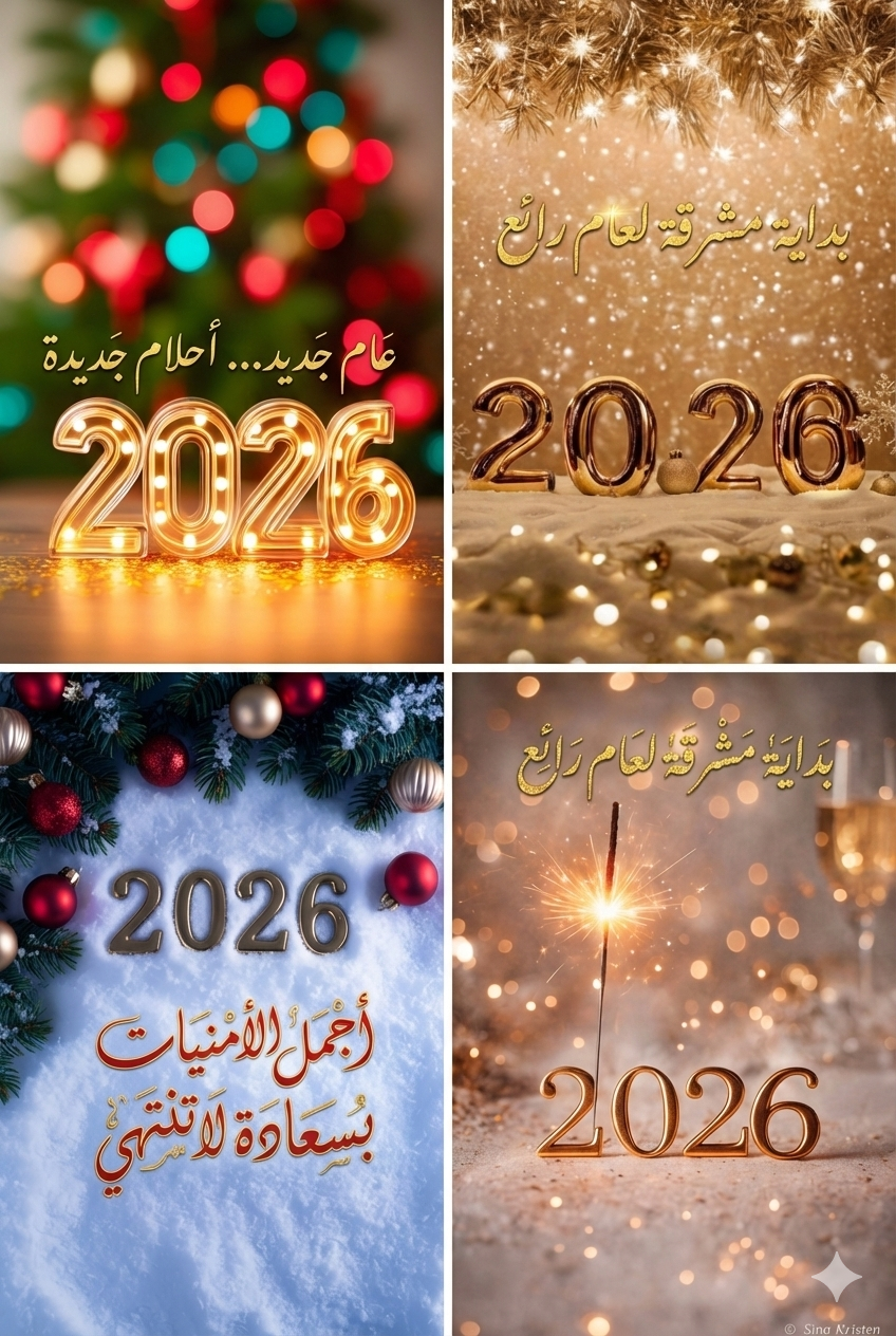 +80 عبارة جديدة .. تنزيل صور تهنئة رأس السنة الميلادية 2026 مكتوب عليها هابي نيو يير بالانجليزي Happy New Year