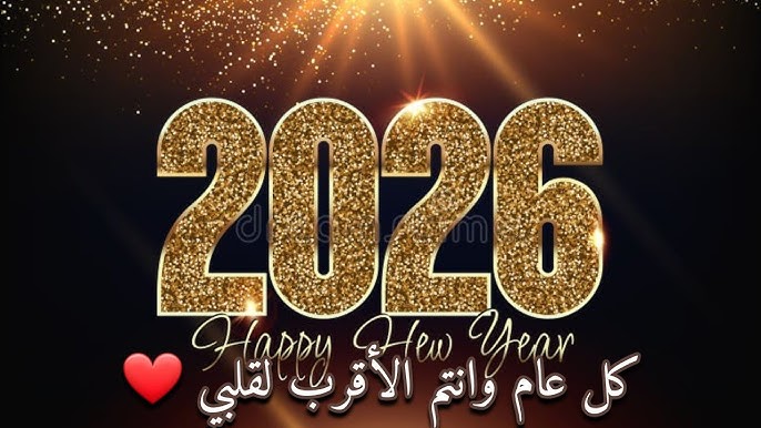 متاحة English .. رسائل تهنئة رأس السنة الميلادية الجديدة 2026 باللغة الإنجليزية مترجمة ومميزة Happy New Year