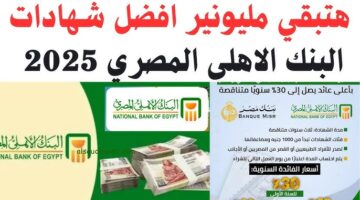 شهادات البنك الأهلي المصري المتاحة حاليًا 2025