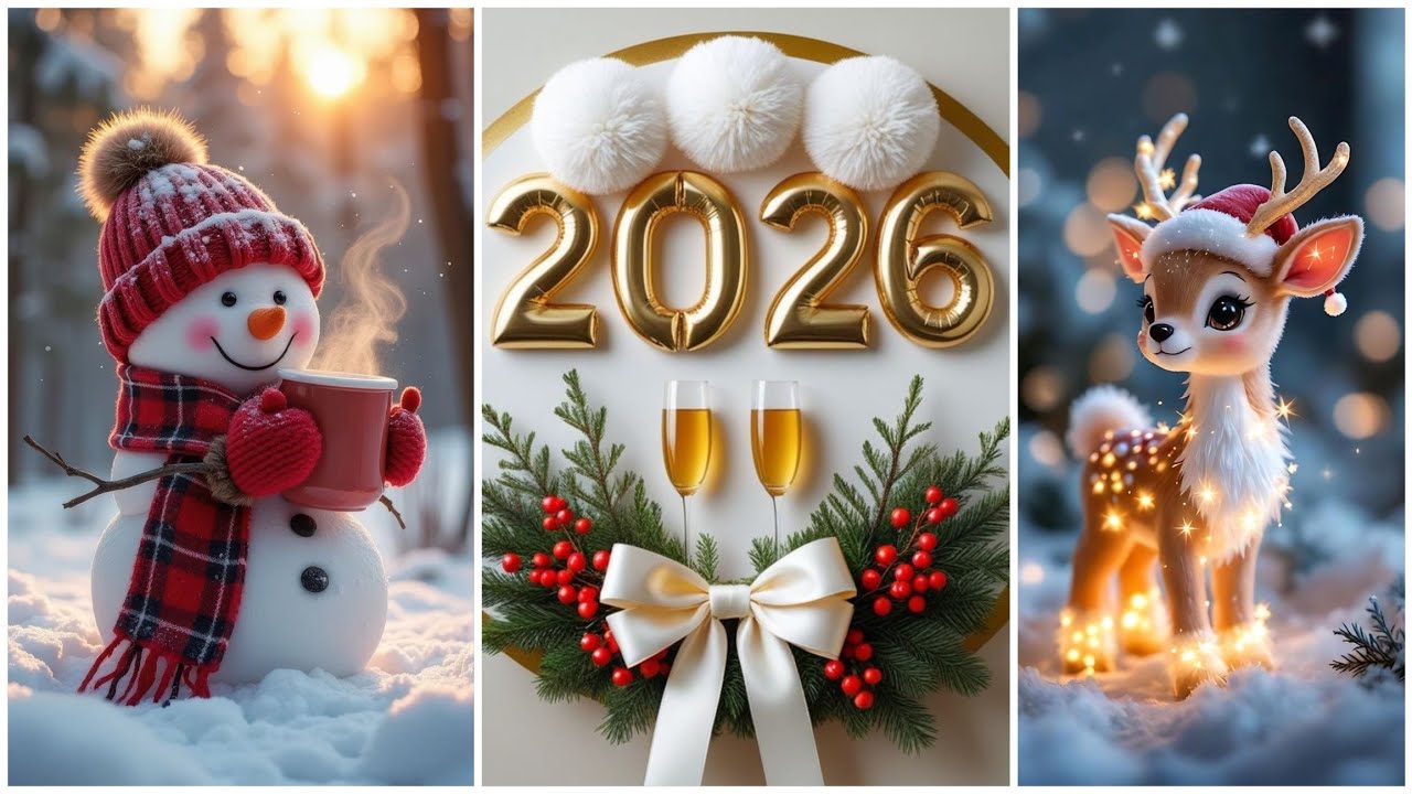 بطاقات وصور تهنئة رأس السنة الميلادية 2026 بالاسم Happy New Year هابي نيو يير 3 صور تهنئة 2026 1