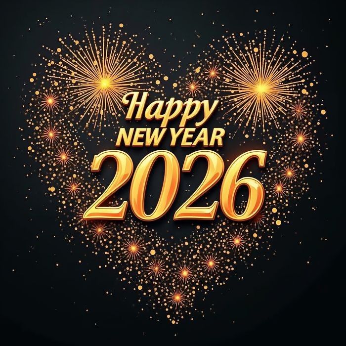 بطاقات وصور تهنئة رأس السنة الميلادية 2026 بالاسم Happy New Year هابي نيو يير 12 صور تهنئة 2026 11